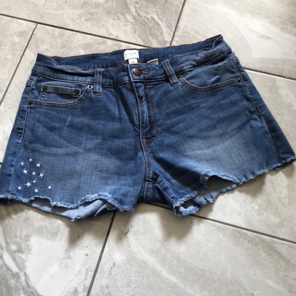 J CREW Women stars embroidery Jean Shorts | 27